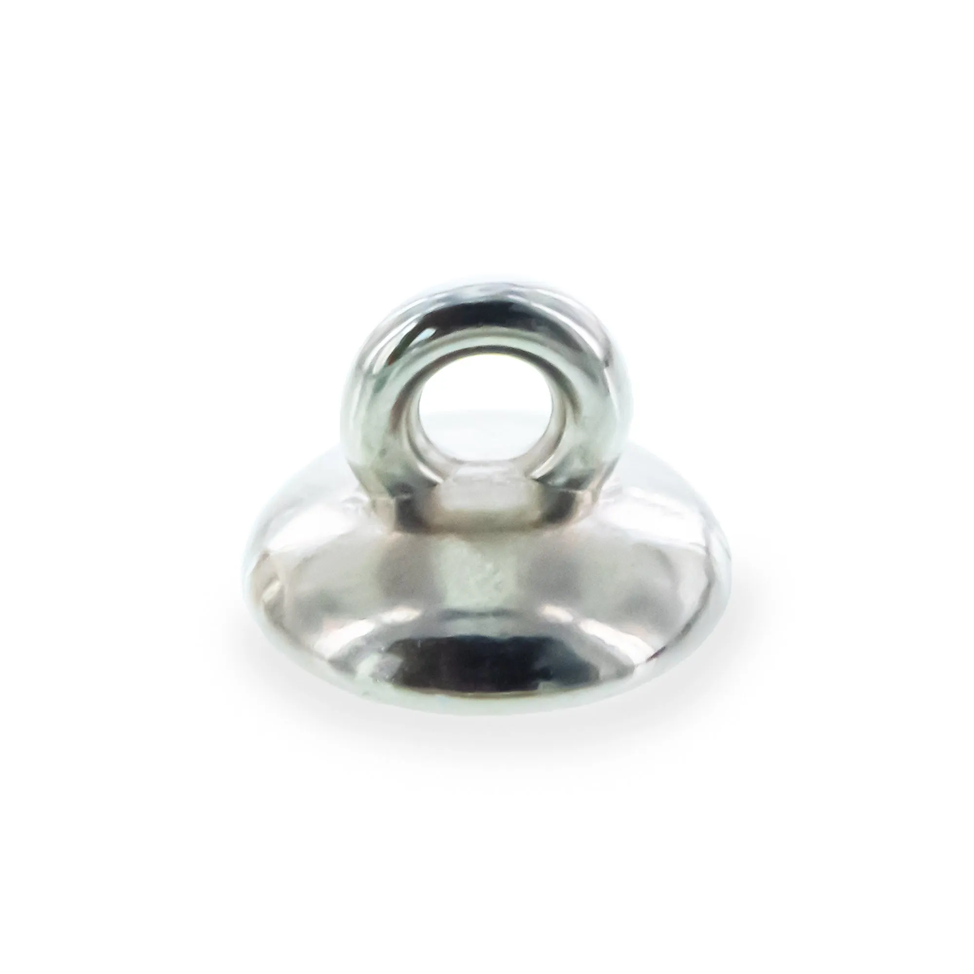 10 Large Loop Silver Plastic Ornament Caps Ball or Ball or Egg Top Findings, End Caps 0.39 Inches (10 mm)
