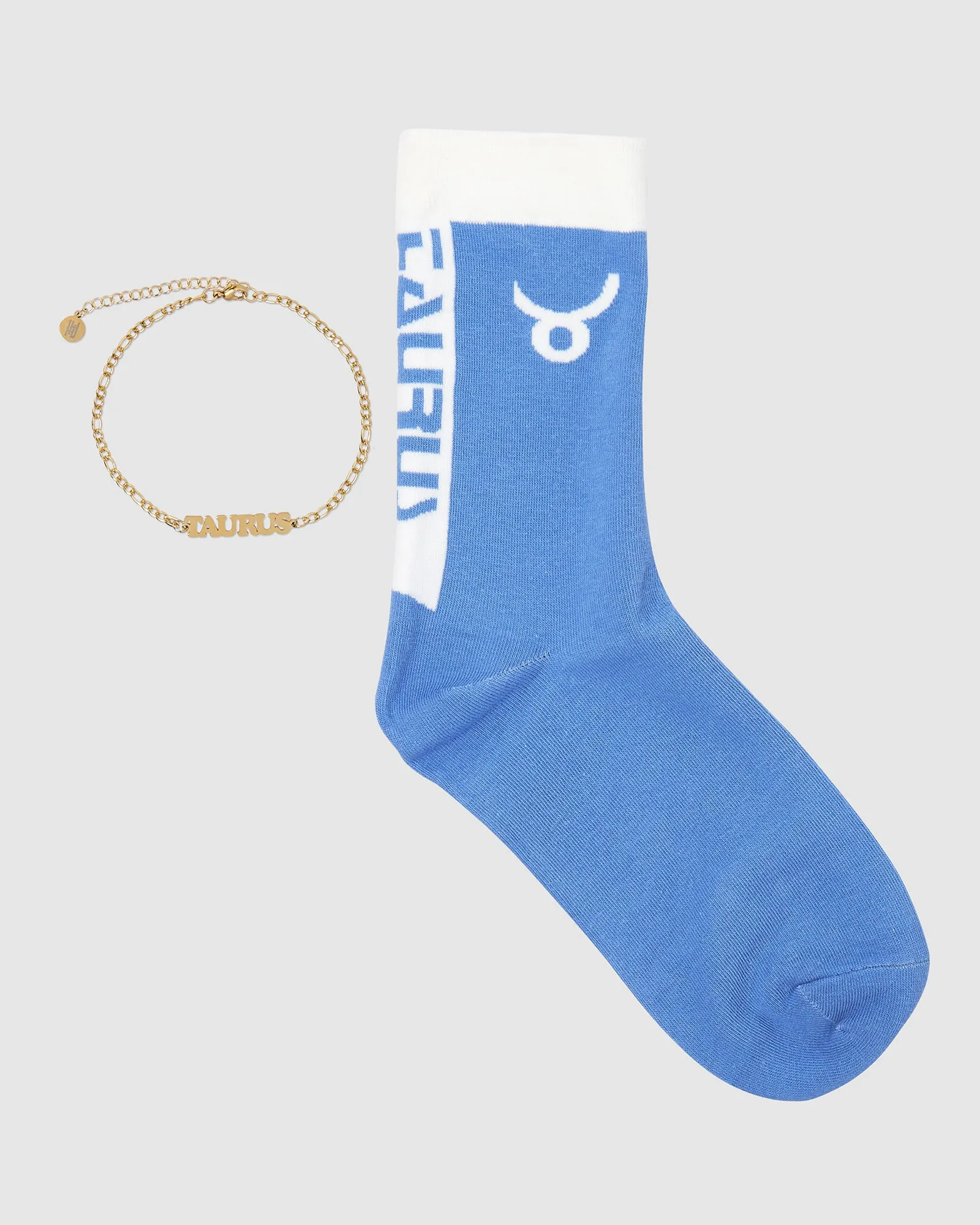 18K Gold Horoscope Anklet and Sock Set