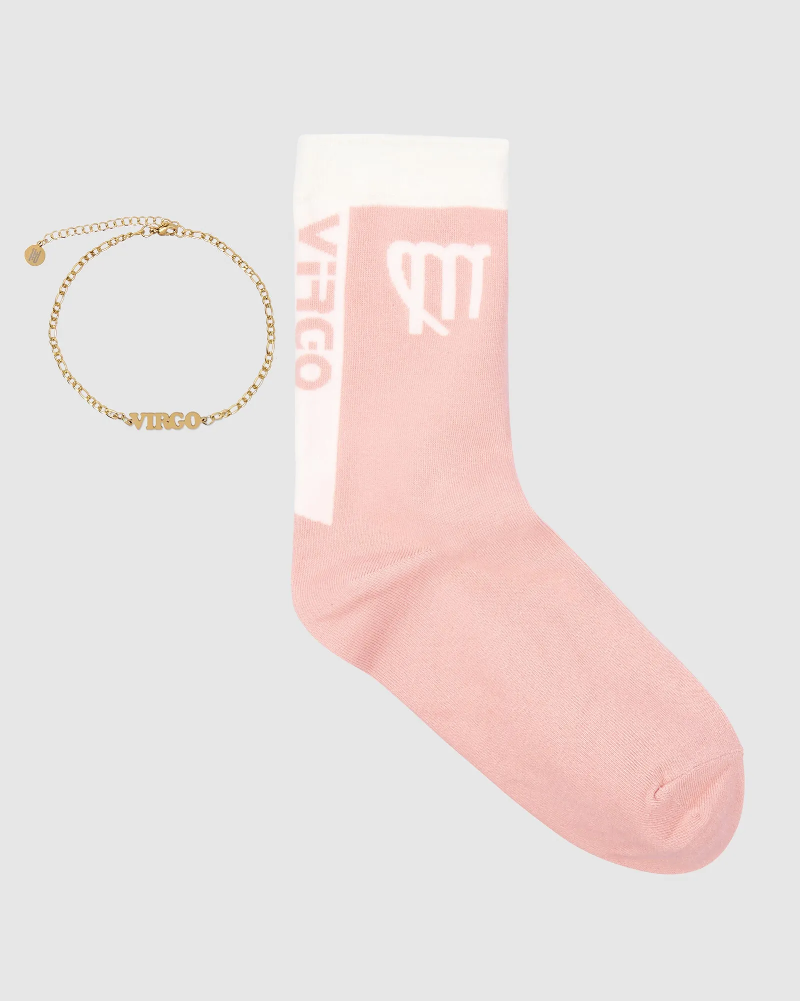 18K Gold Horoscope Anklet and Sock Set