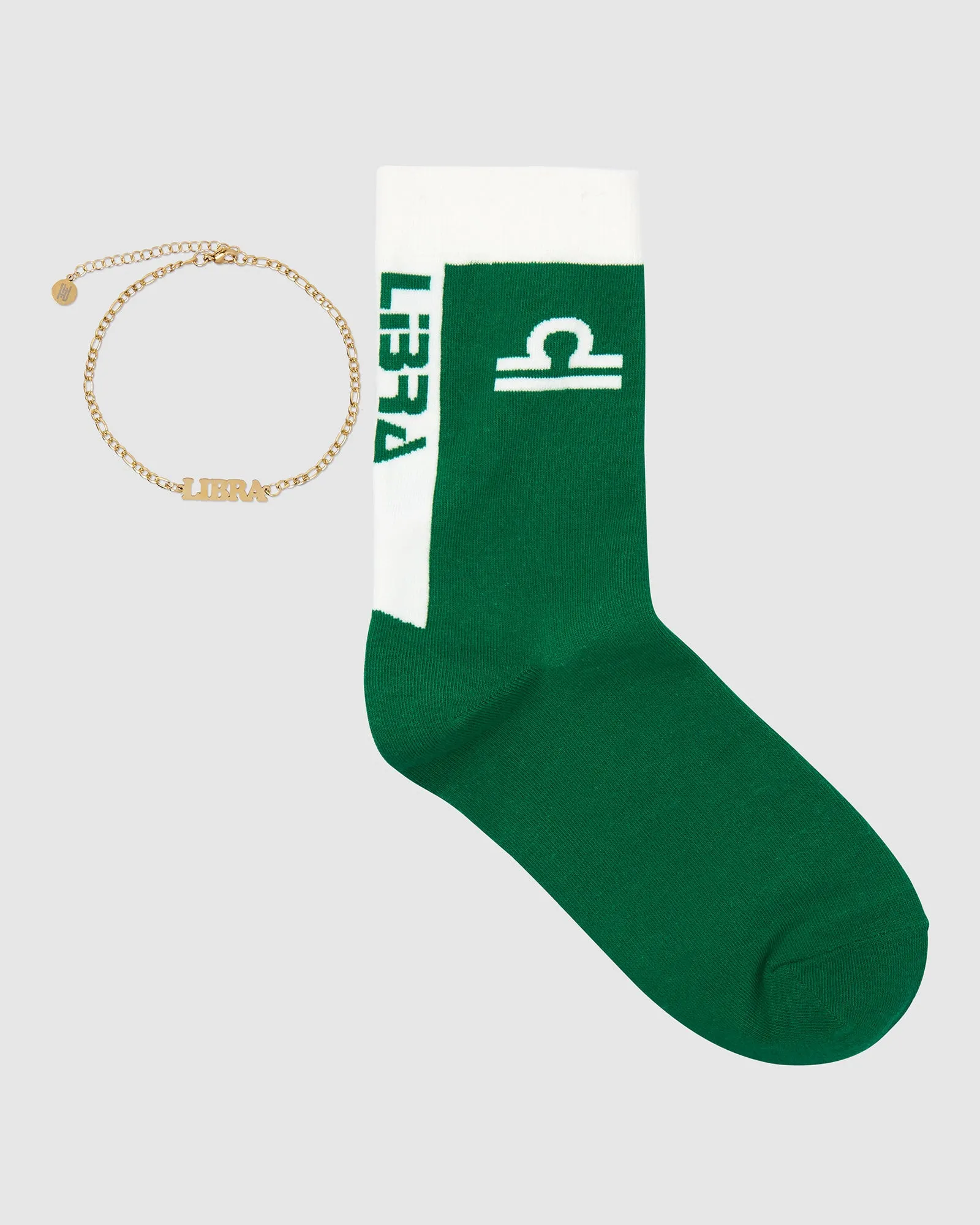 18K Gold Horoscope Anklet and Sock Set