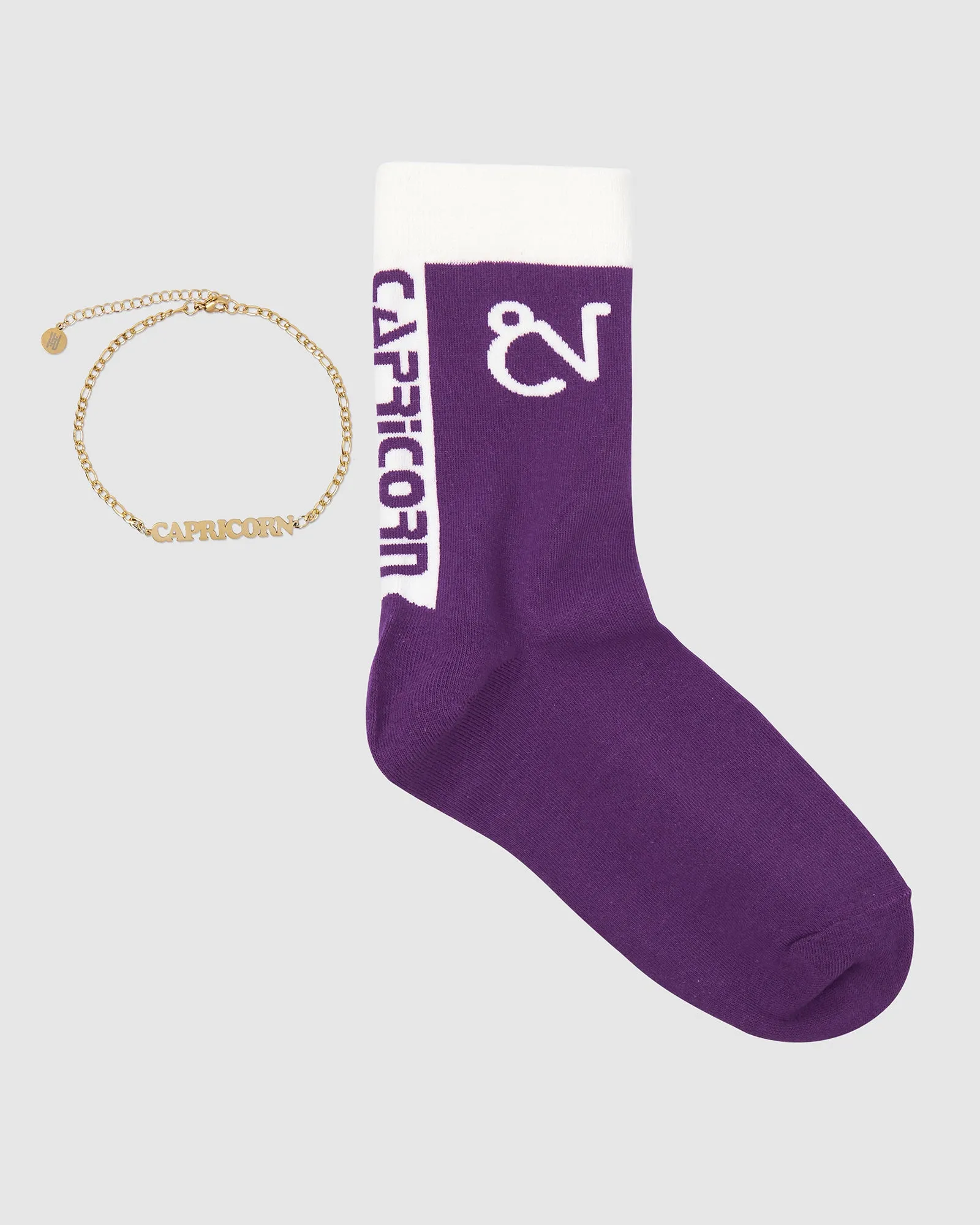 18K Gold Horoscope Anklet and Sock Set