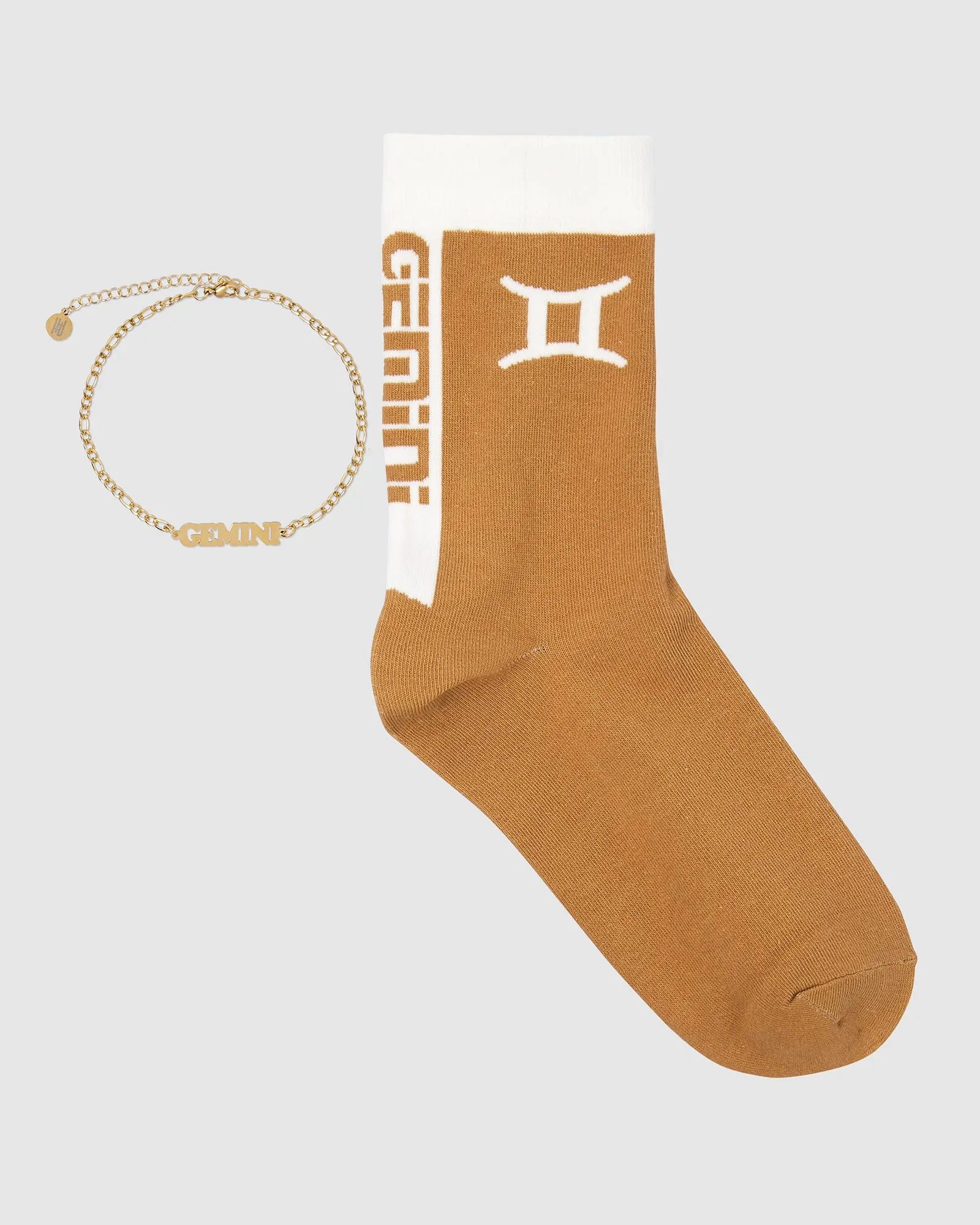18K Gold Horoscope Anklet and Sock Set