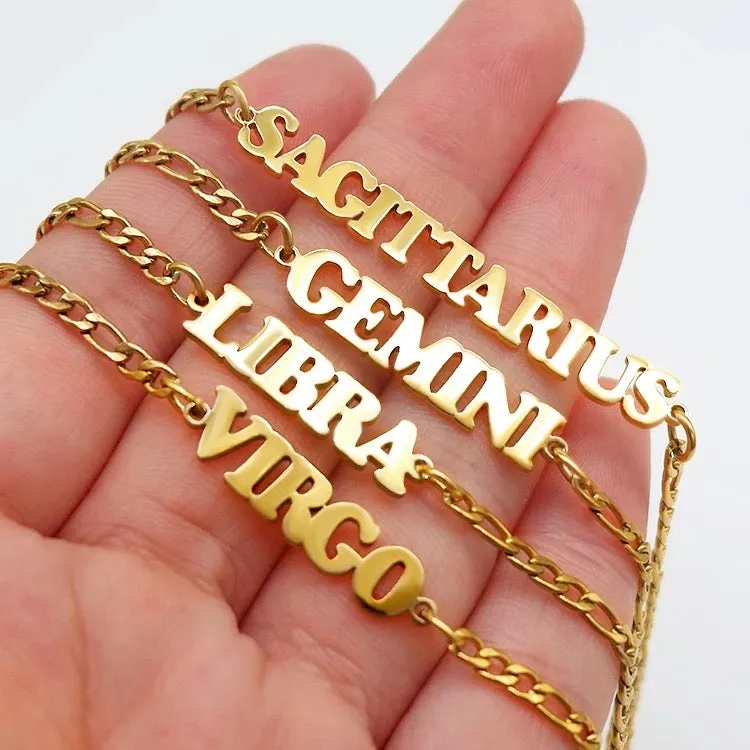 18K Gold Horoscope Anklet and Sock Set