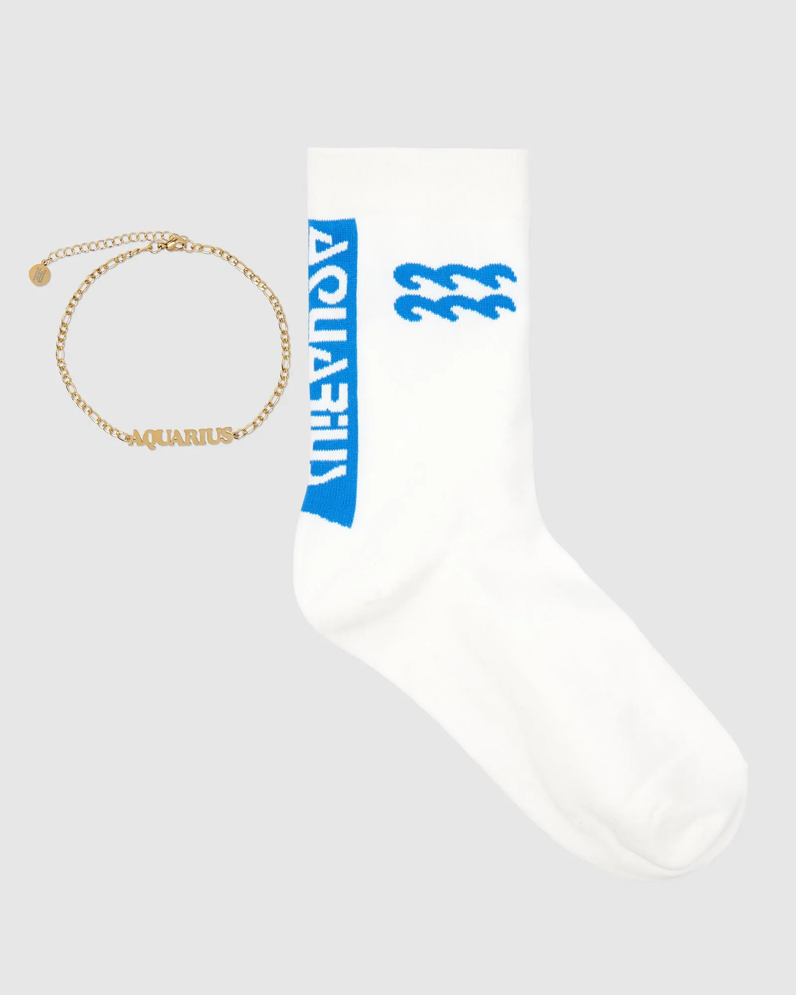 18K Gold Horoscope Anklet and Sock Set