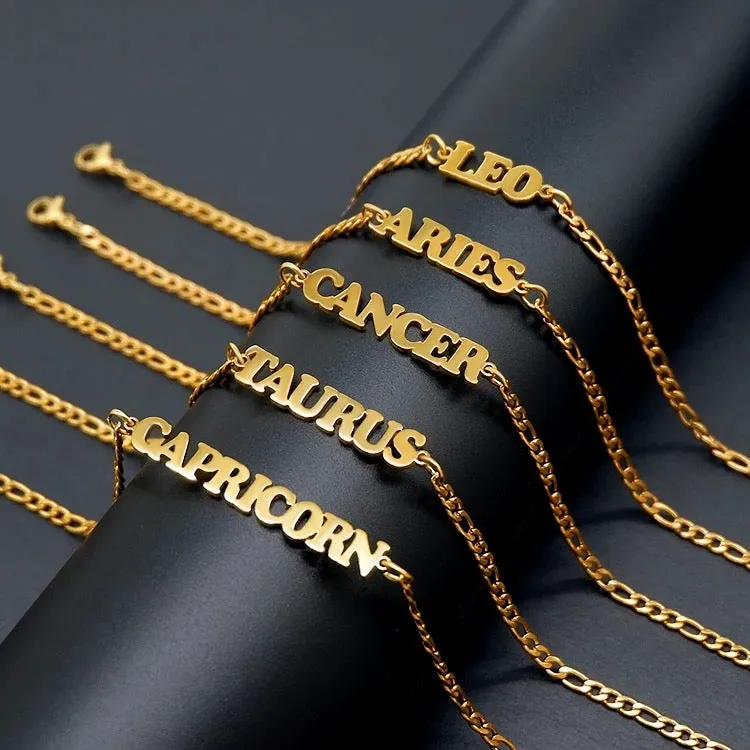 18K Gold Horoscope Anklet and Sock Set