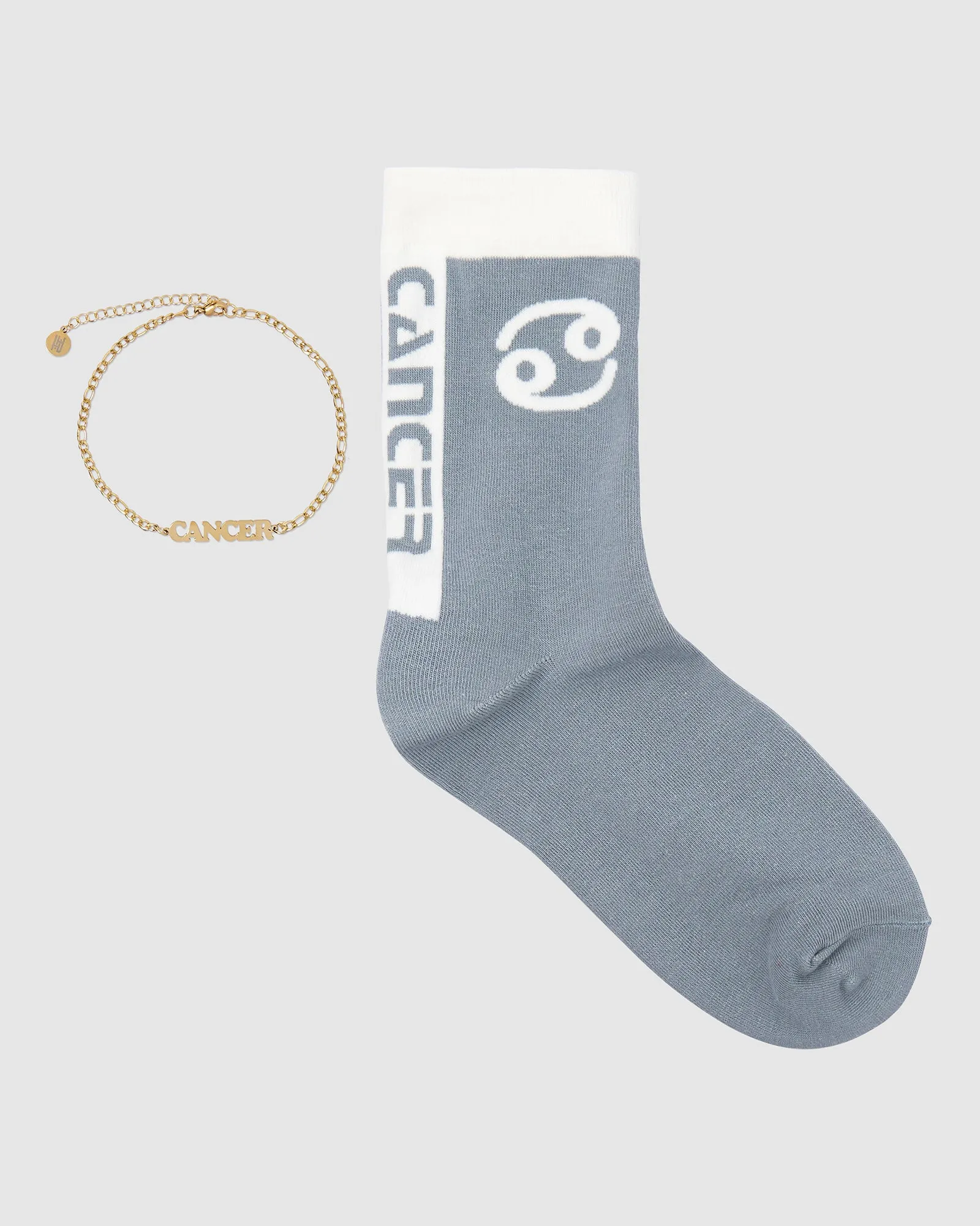 18K Gold Horoscope Anklet and Sock Set