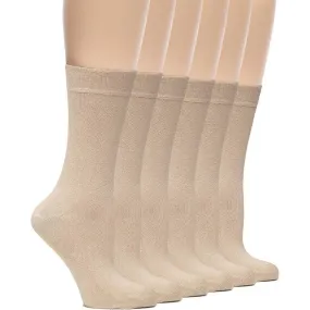 6 Pairs Bamboo Crew Soft Socks – Year Round Comfort