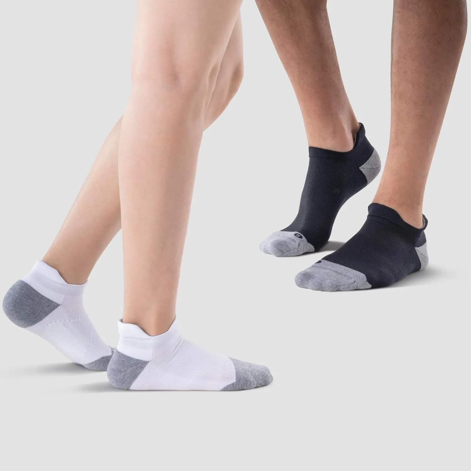 6 Pairs Soft Cushion No Show Compression Socks - Low Cut Tab Ankle Socks for Running Athletic, Seamless Toe & Wicking