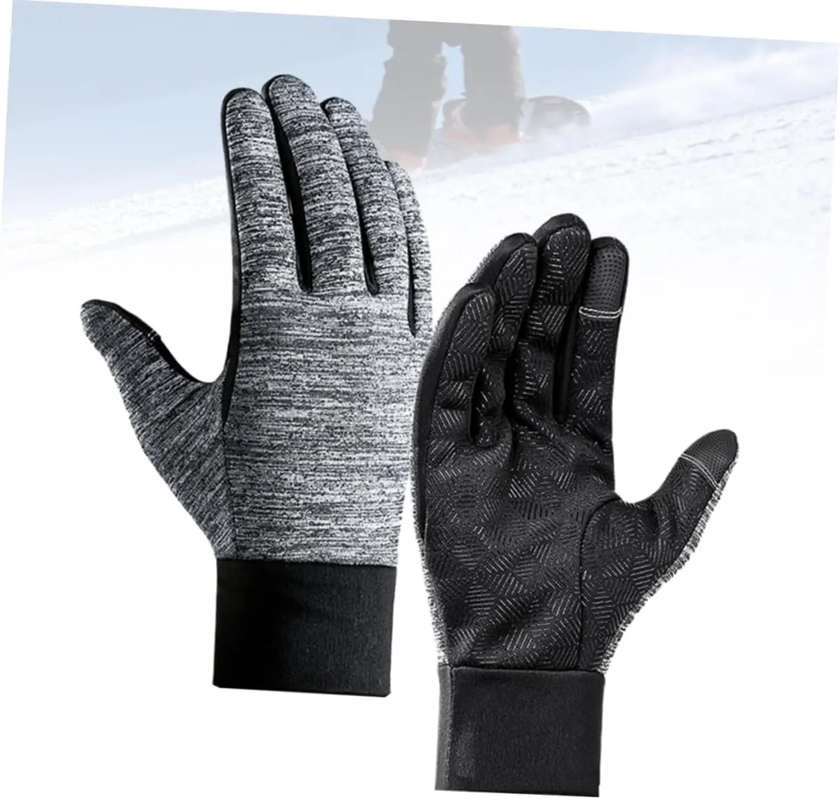 Amosfun 1 Pair Cycling Gloves Windproof Gloves Riding Gloves Waterproof Gloves Warming Gloves Ski Mittens Touch