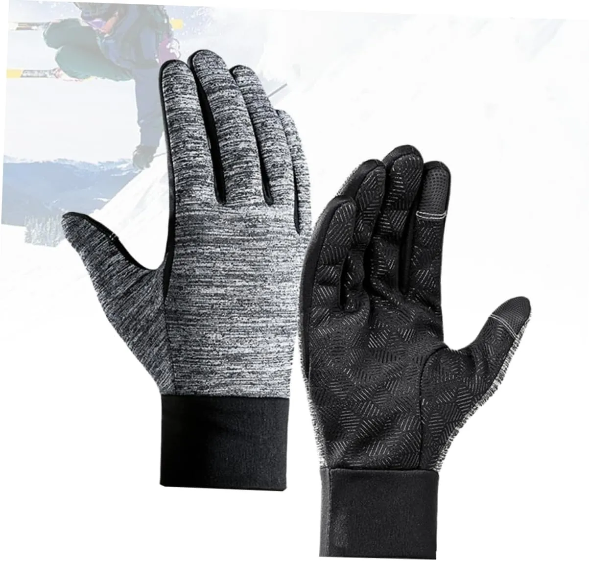 Amosfun 1 Pair Cycling Gloves Windproof Gloves Riding Gloves Waterproof Gloves Warming Gloves Ski Mittens Touch