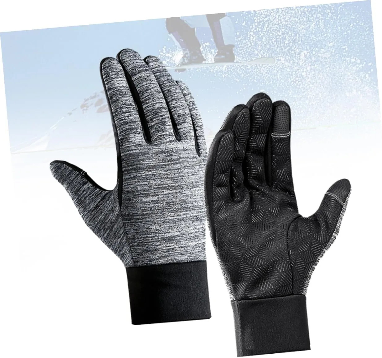 Amosfun 1 Pair Cycling Gloves Windproof Gloves Riding Gloves Waterproof Gloves Warming Gloves Ski Mittens Touch