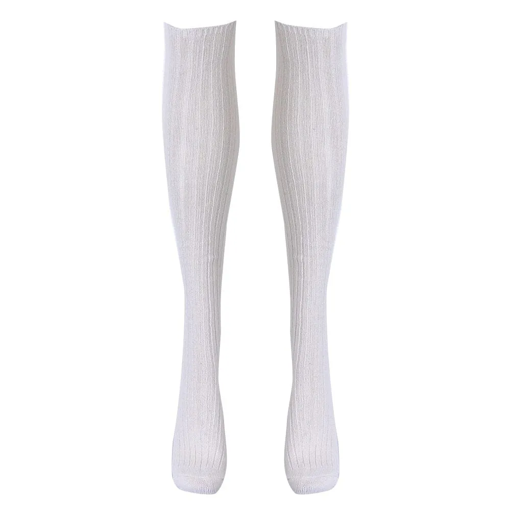 Autumn And Winter Explosions Cotton Letters In The Tube Long Socks Over The Knee Pile Of Socks Women's Knit Tide Socks