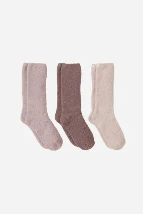 Barefoot Dreams CozyChic 3 Pair Sock Set in Agate Multi