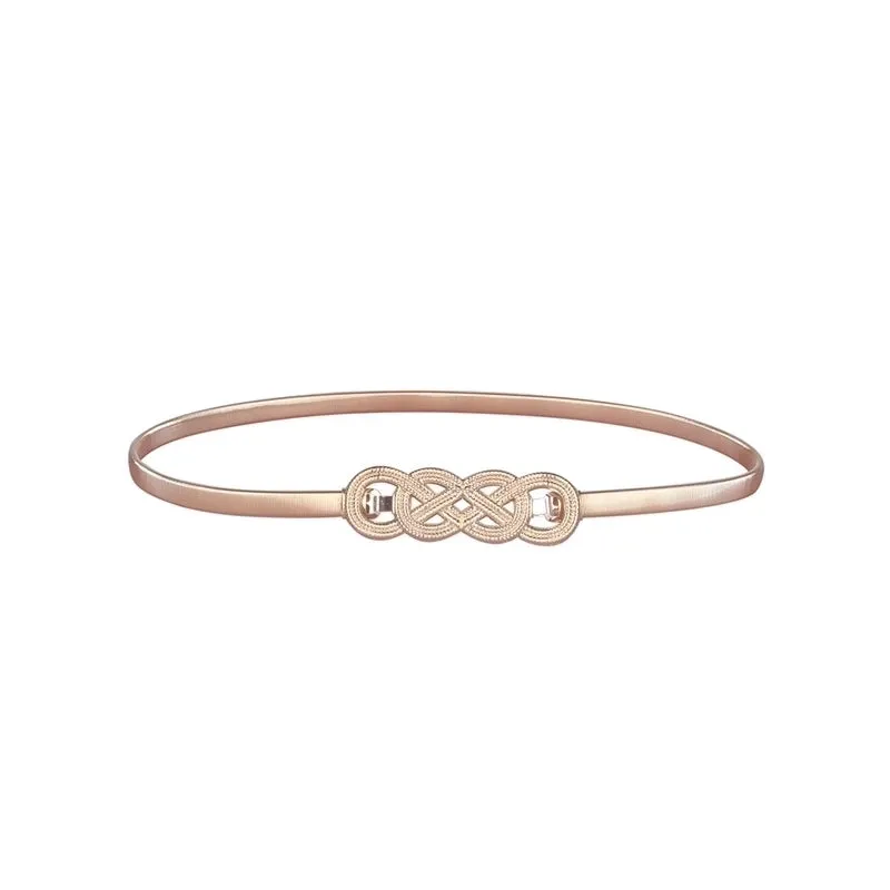 Basic Bow Knot Metal Polishing Women's Chain Belts