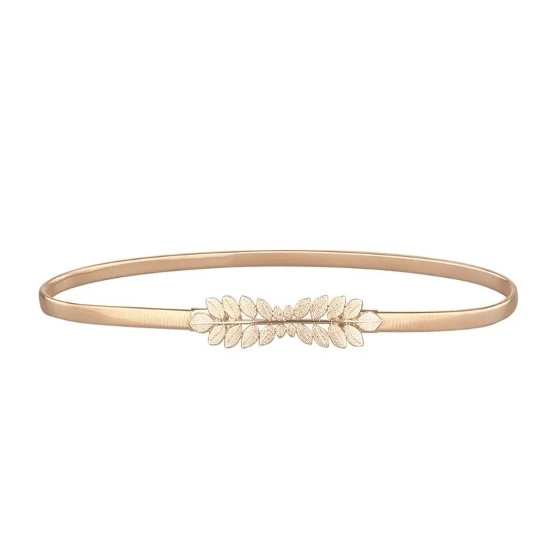 Basic Bow Knot Metal Polishing Women's Chain Belts
