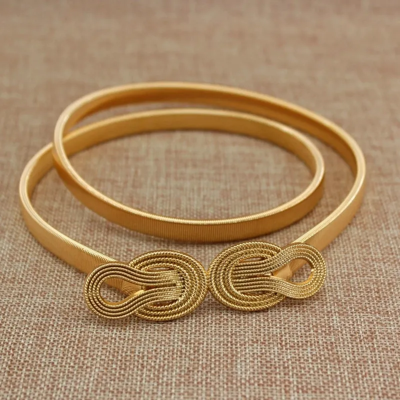 Basic Modern Style Leaves Alloy Metal Plating Women's Chain Belts