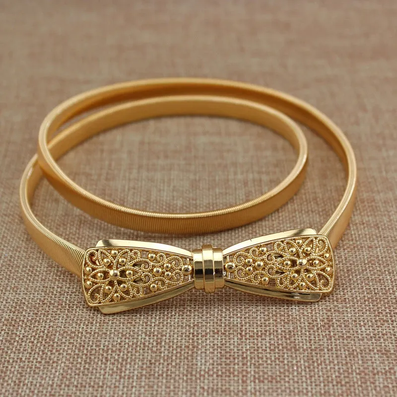 Basic Modern Style Leaves Alloy Metal Plating Women's Chain Belts