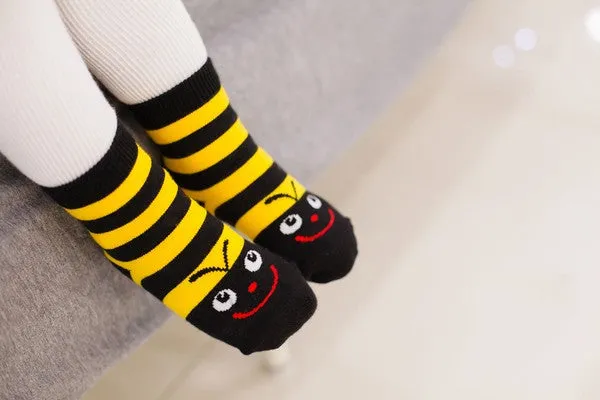 Bee & Ladybug Ankle Socks (Yellow/Red)