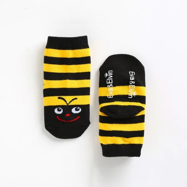 Bee & Ladybug Ankle Socks (Yellow/Red)