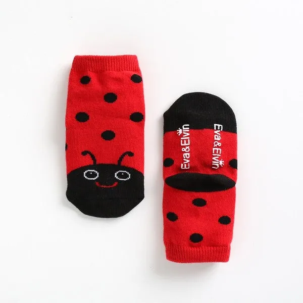 Bee & Ladybug Ankle Socks (Yellow/Red)