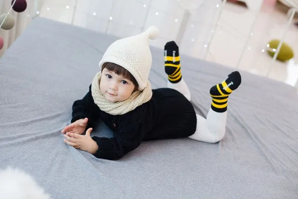 Bee & Ladybug Ankle Socks (Yellow/Red)