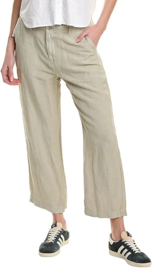 Bella Dahl Blakely Utility Linen-Blend Wide Leg Crop Pant