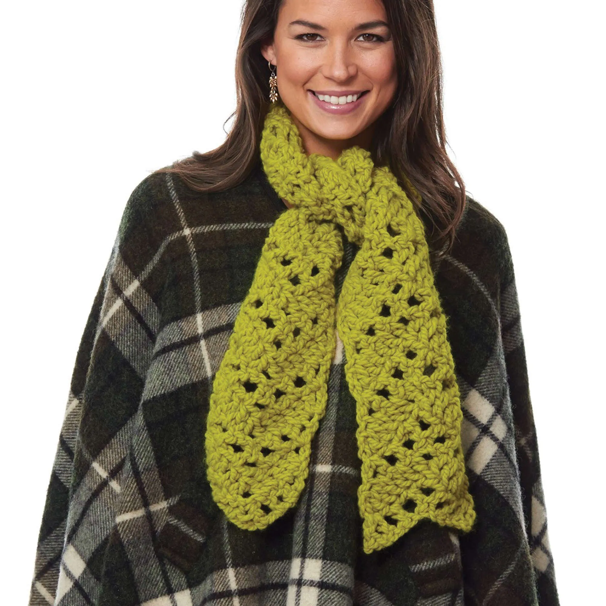Bernat Crochet Mesh Chevron Scarf