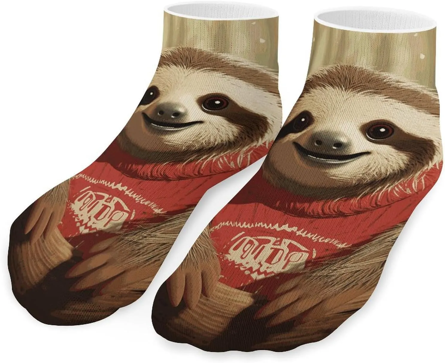 Cartoon Sloth Socks Ankle Length Socks Casual Short Socks for Women Men Low Cut Sports Socks Running Socks No Show Socks Ankle Socks Athletic Socks Workout Socks