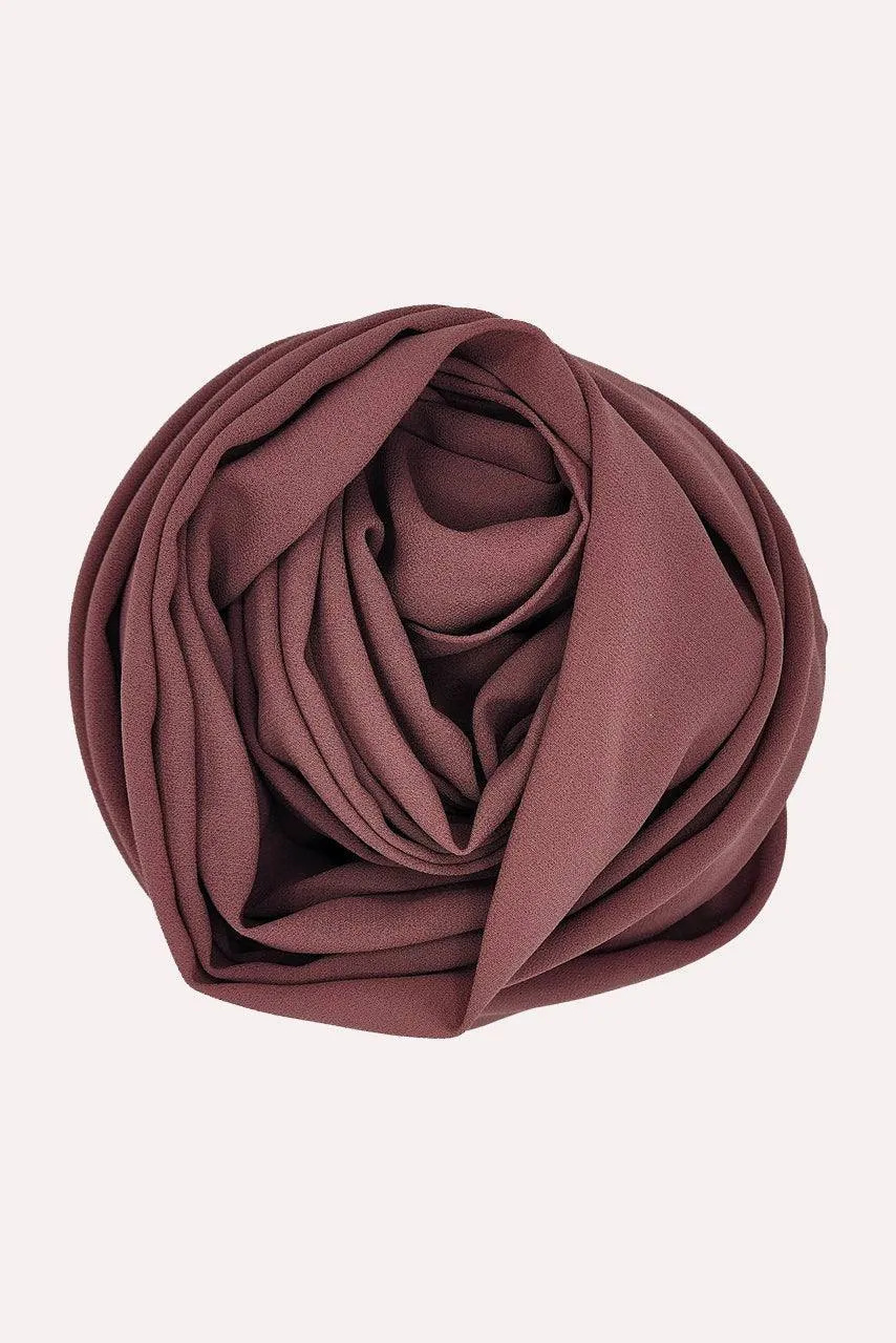 Classic Chiffon Hijab - Pink Truffle