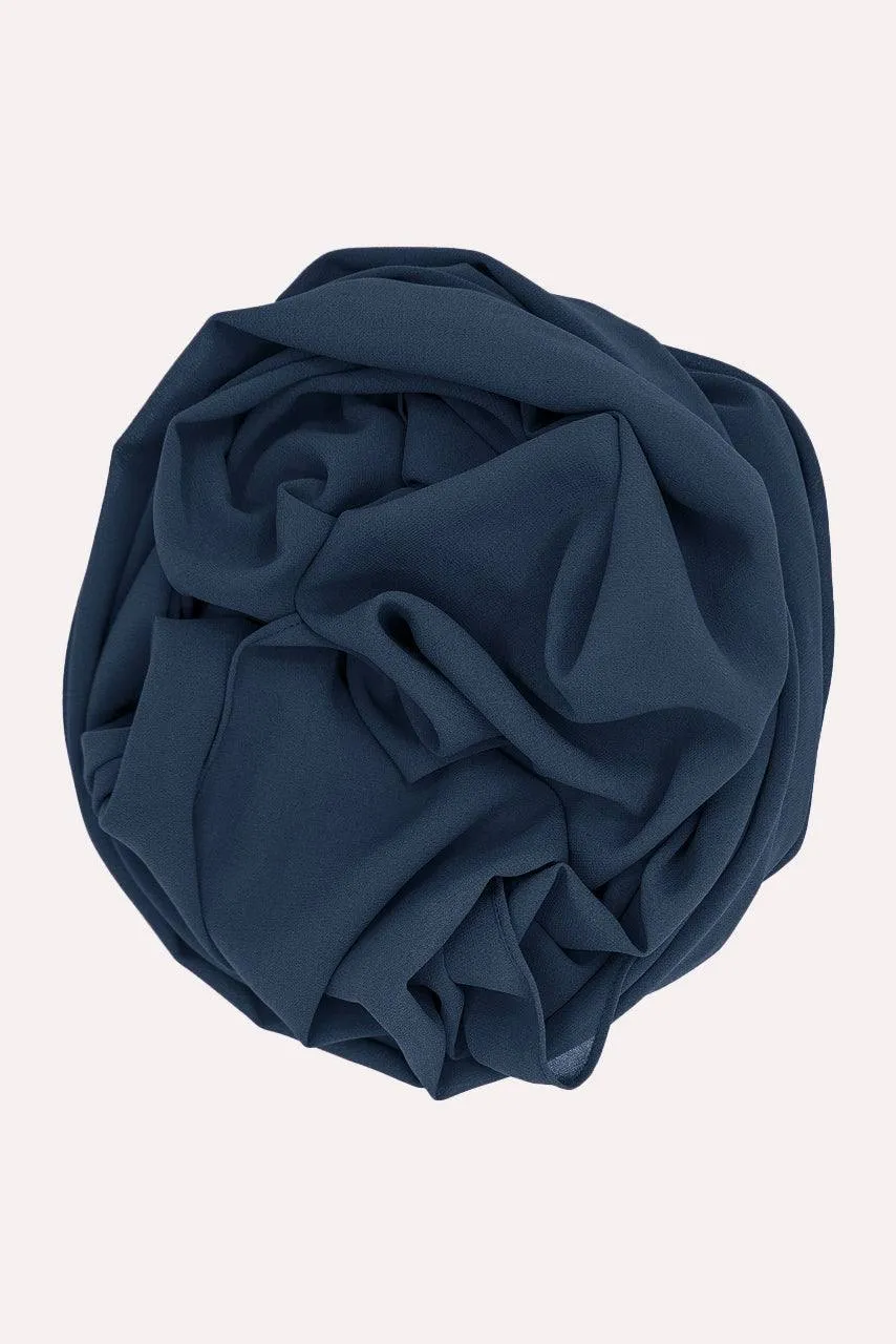 Classic Square Chiffon Hijab - Dusty Blue