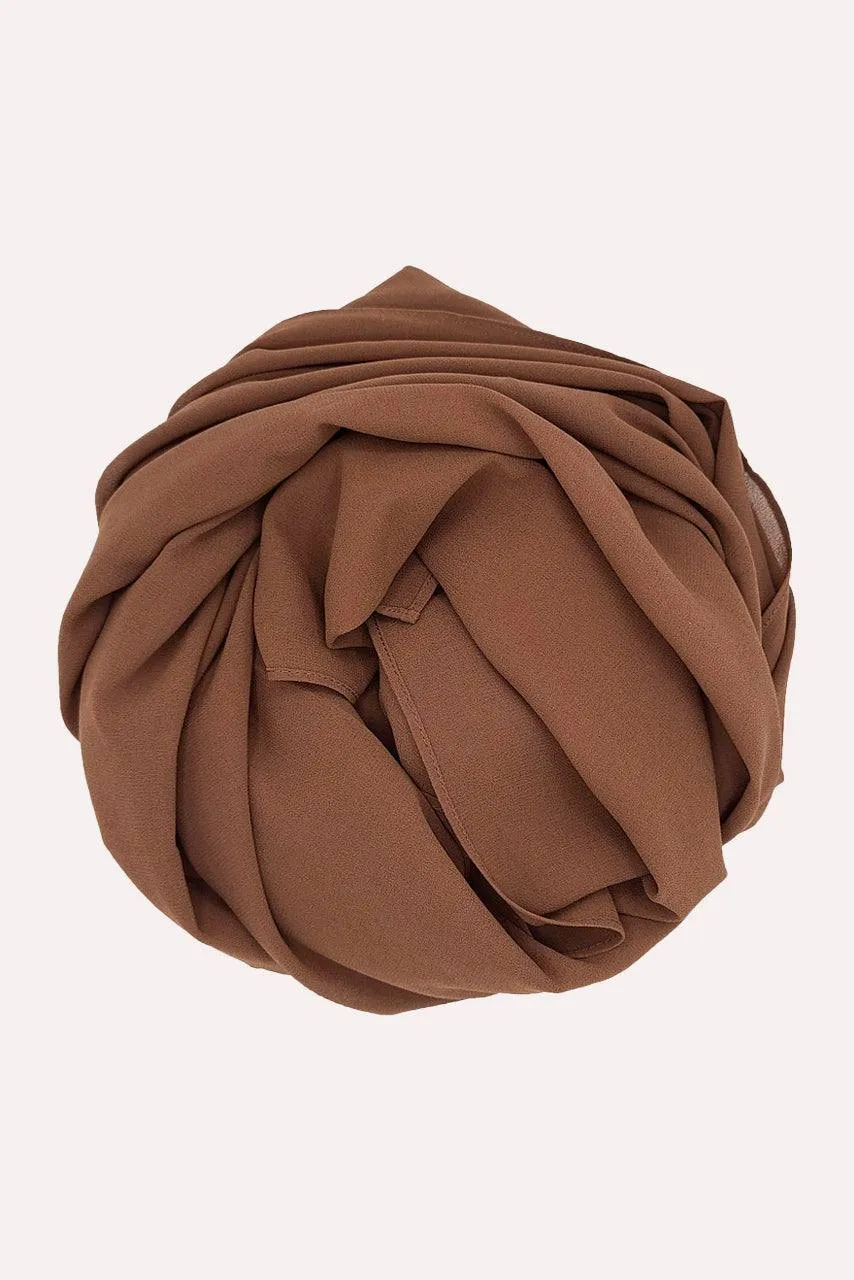 Classic Square Chiffon Hijab - Teddy