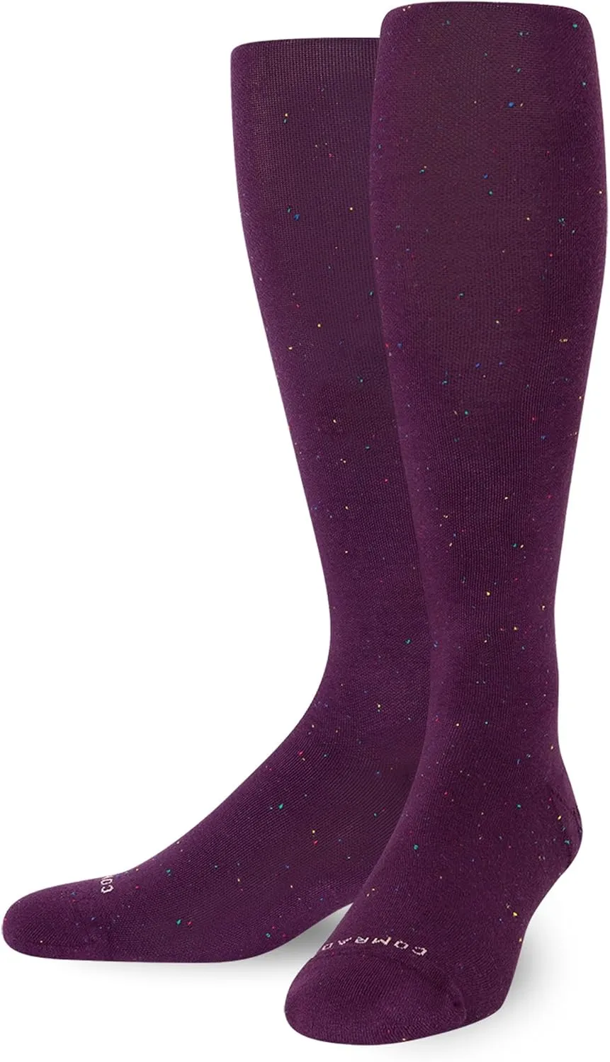 Comrad Recycled Cotton Knee High Socks - 15-20mmHg Graduated Compression Socks - Soft & Breathable Support Socks, Unisex