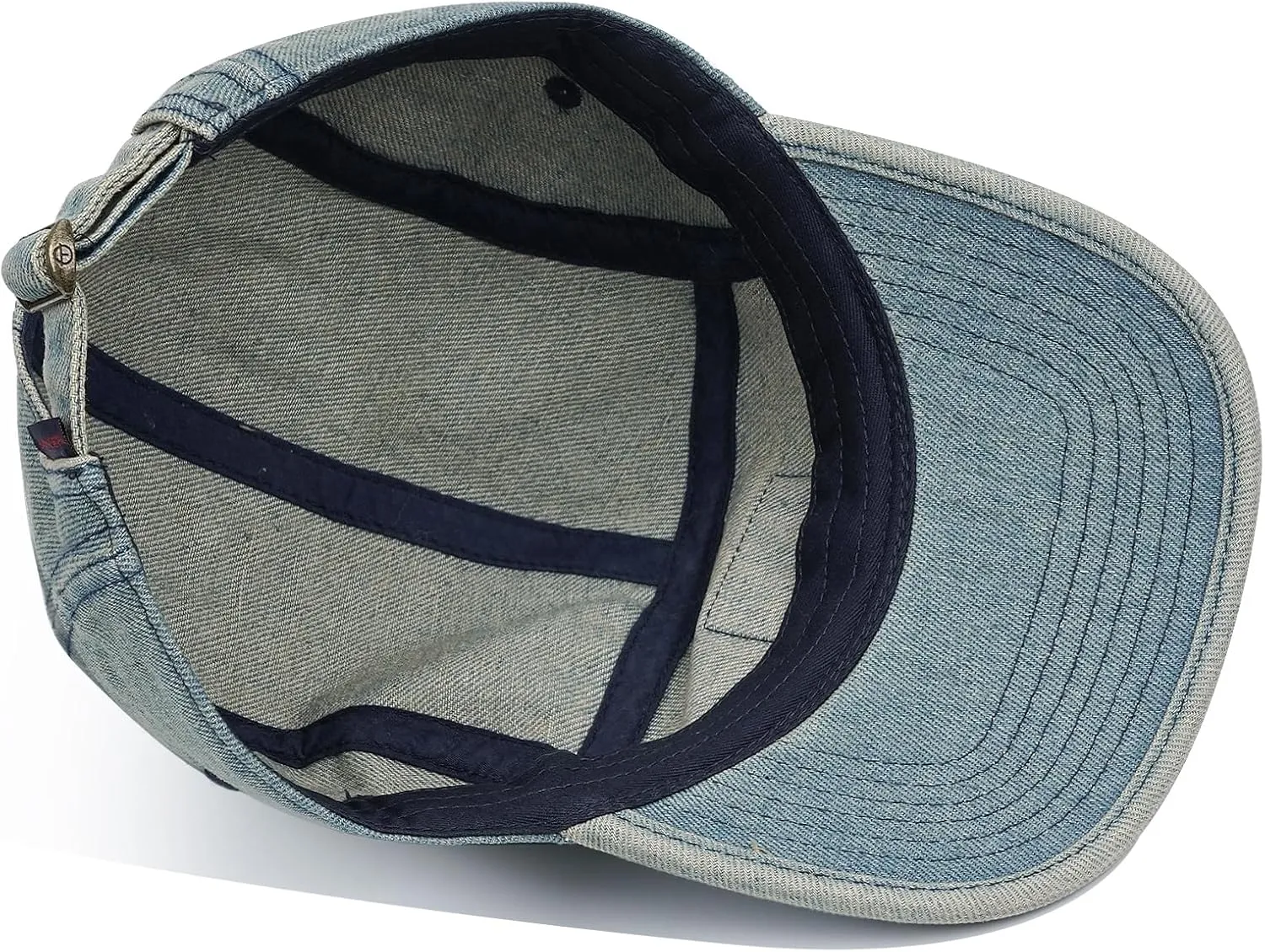 Croogo 5 Panel Baseball Cap Denim Cotton Dad Hats Classic Flat Bill Caps Casual Snapback Cap Vintage Cityboy Style Camp Cap