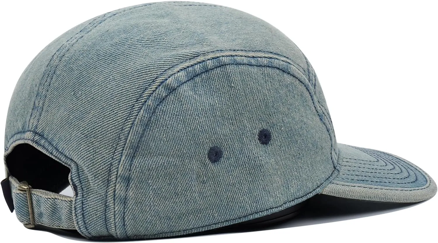 Croogo 5 Panel Baseball Cap Denim Cotton Dad Hats Classic Flat Bill Caps Casual Snapback Cap Vintage Cityboy Style Camp Cap