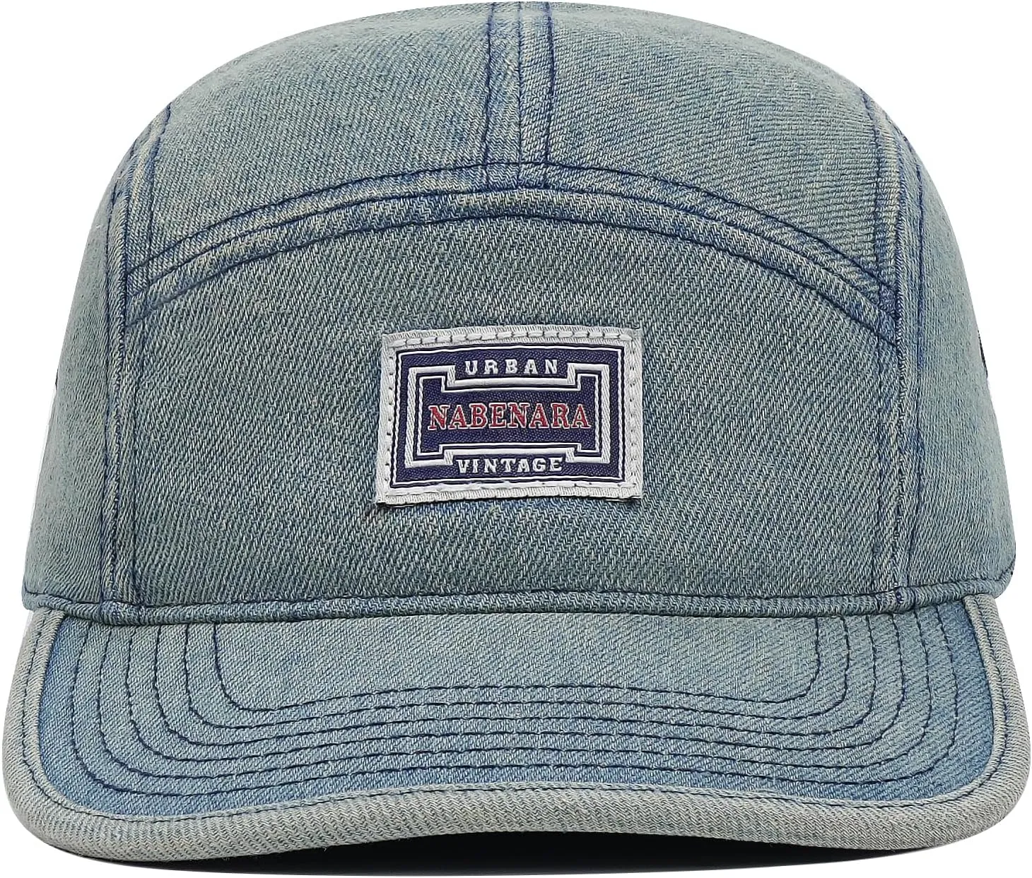 Croogo 5 Panel Baseball Cap Denim Cotton Dad Hats Classic Flat Bill Caps Casual Snapback Cap Vintage Cityboy Style Camp Cap