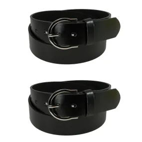 CTM® Women's Basic Bridle Belt Twin Pack