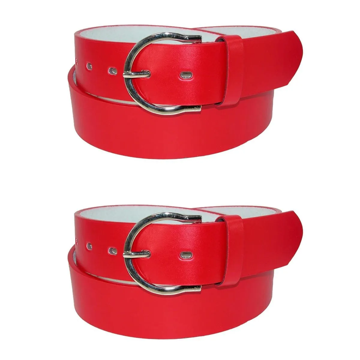CTM® Women's Basic Bridle Belt Twin Pack