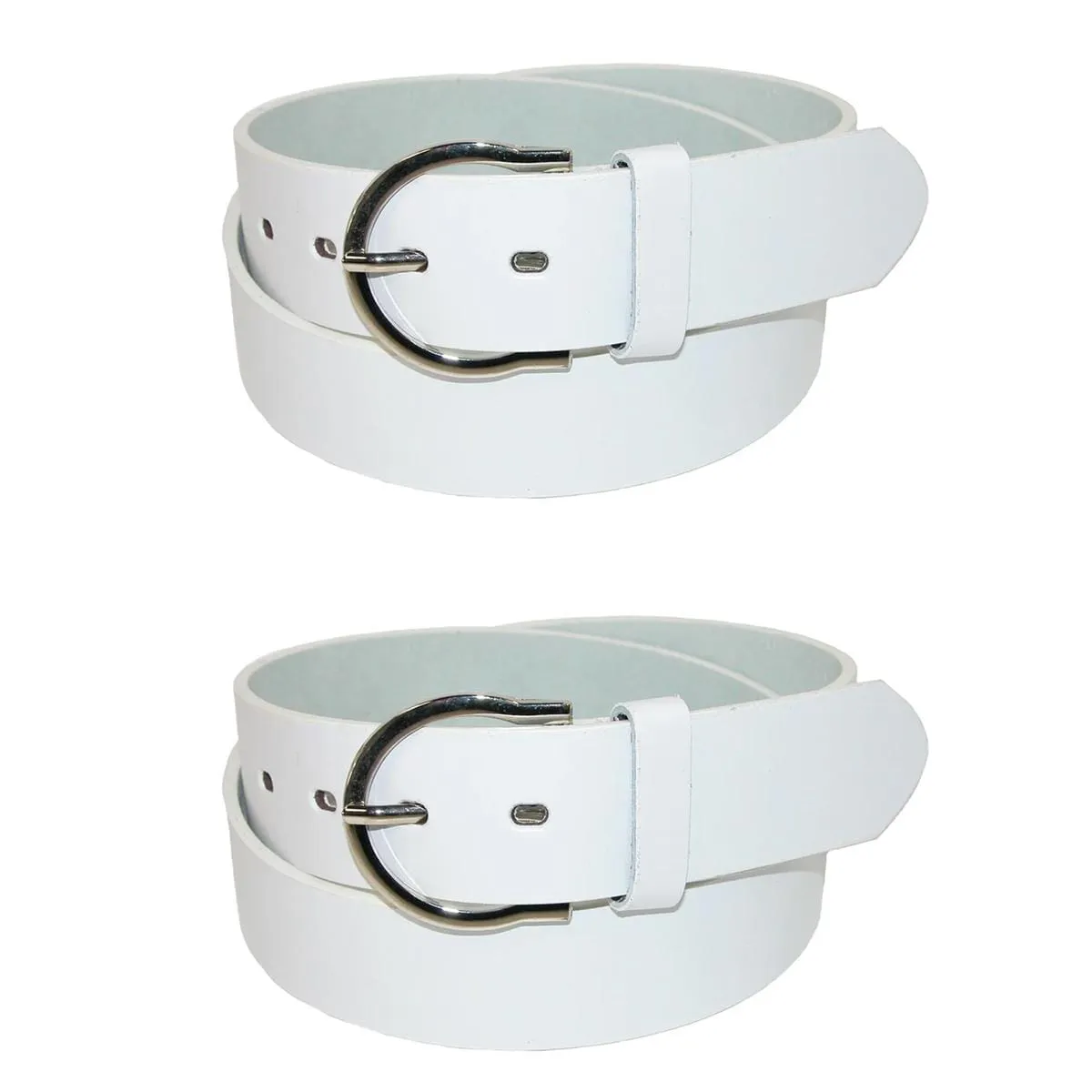 CTM® Women's Basic Bridle Belt Twin Pack