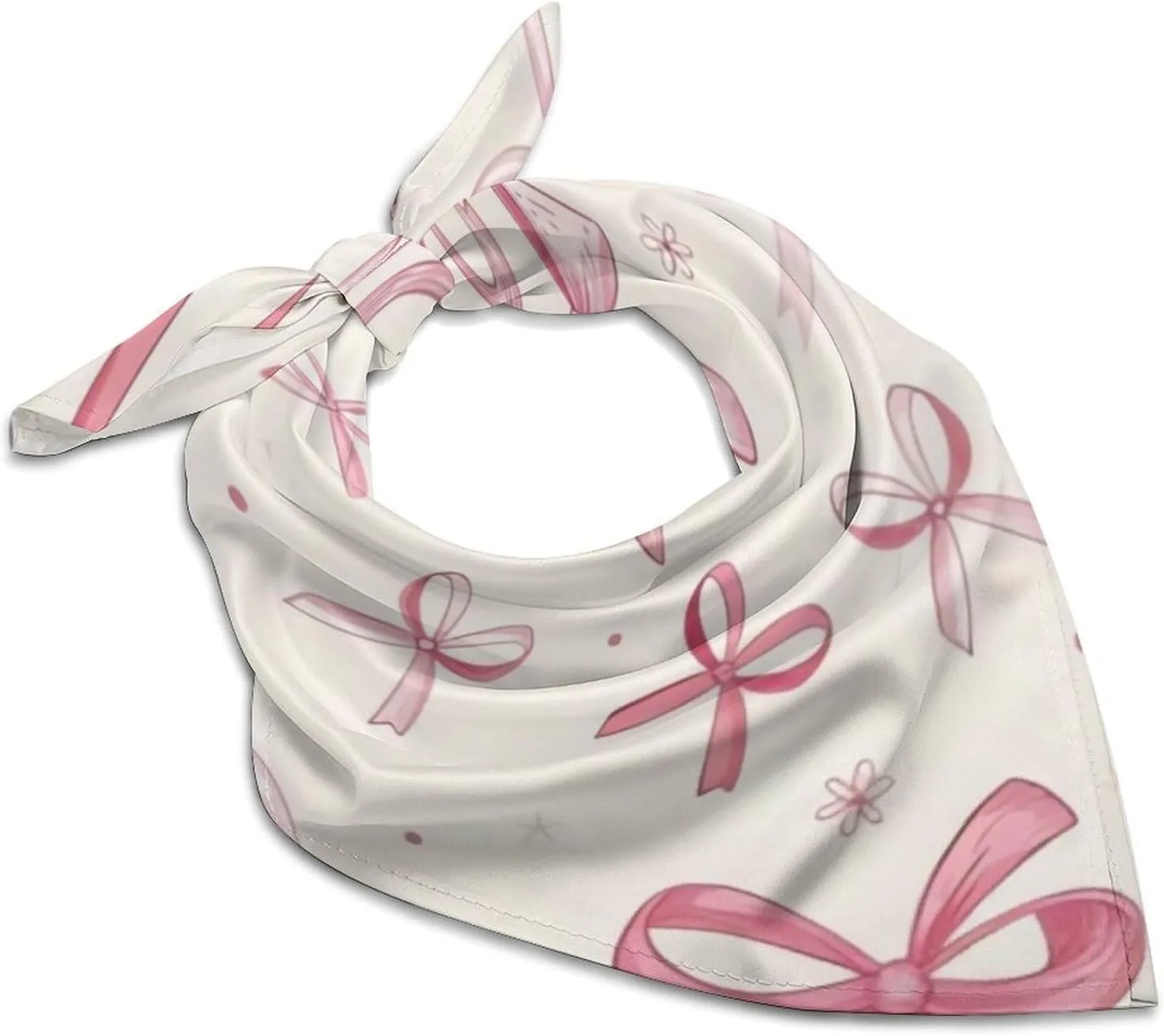 Cute Bow Kerchief Mans Women Multi-Purpose Bandanas All-Occasion 25" X 25" Inch Gift Scarf