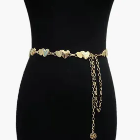 Double Heart Aesthetic Chain Belt
