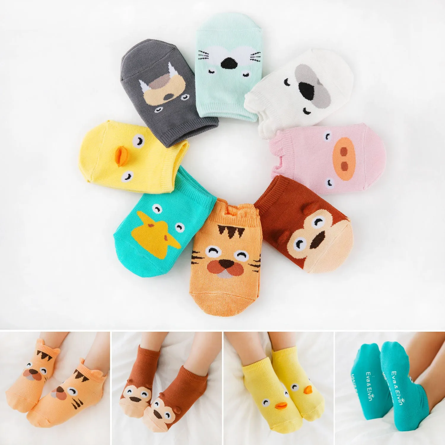 Grey Seal Animal Ankle Socks