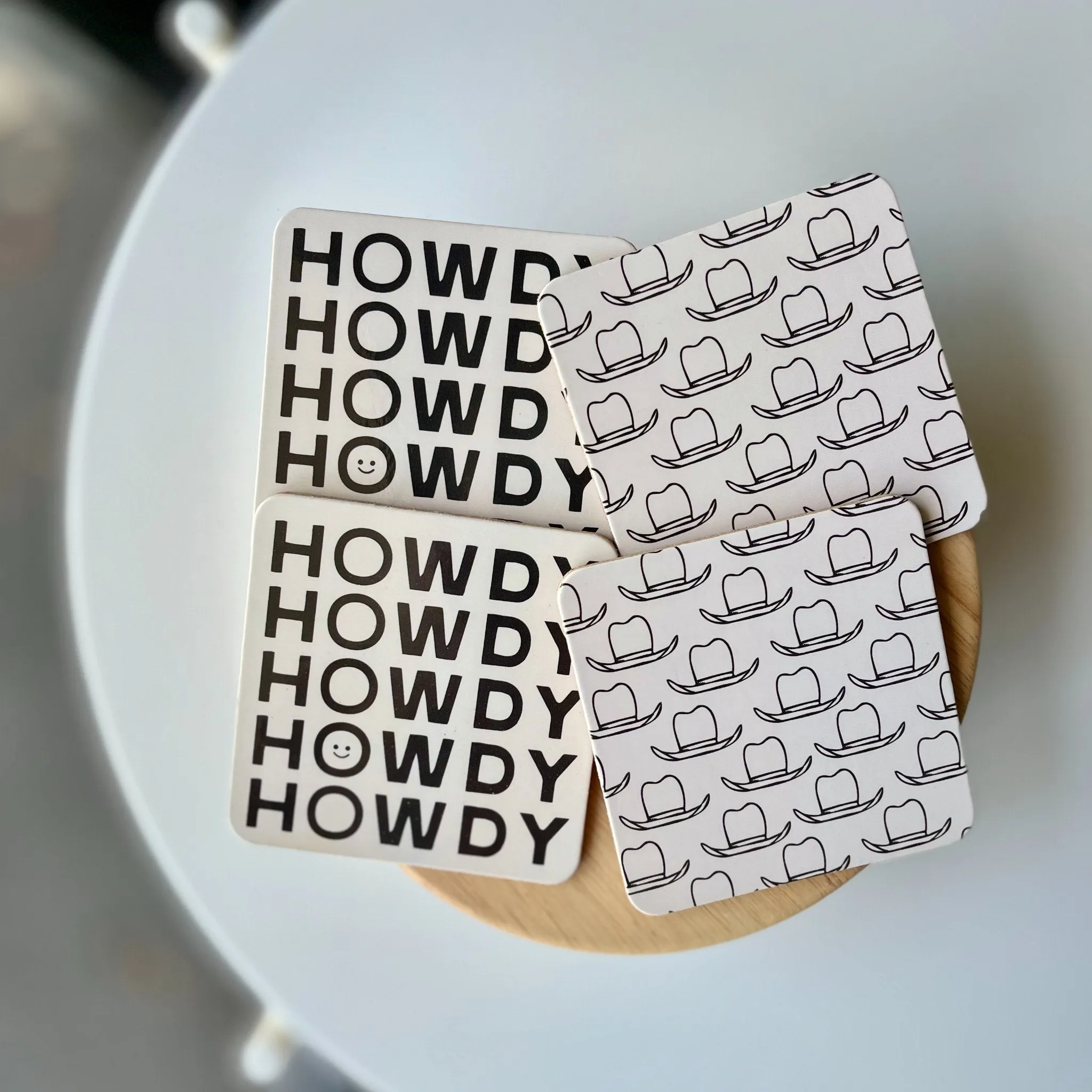 Hats & Howdys Coaster Set