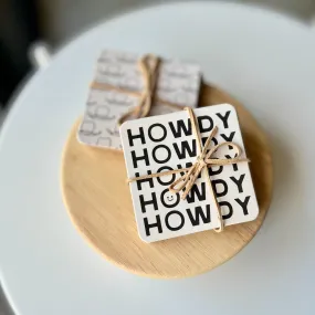 Hats & Howdys Coaster Set