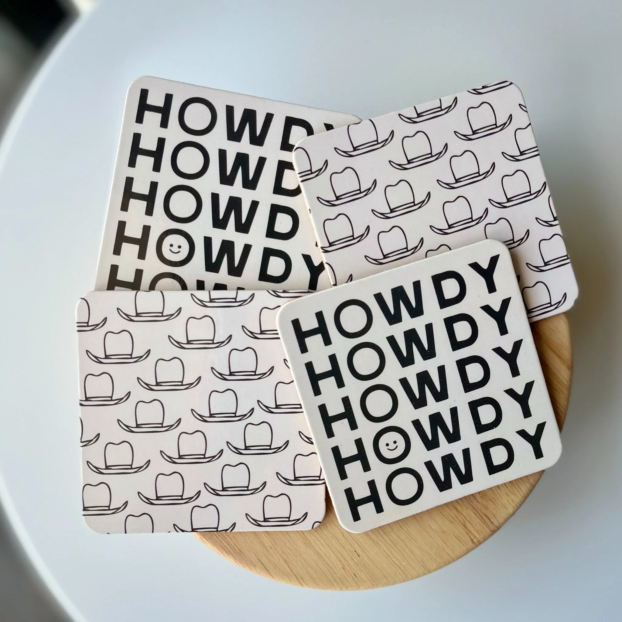 Hats & Howdys Coaster Set