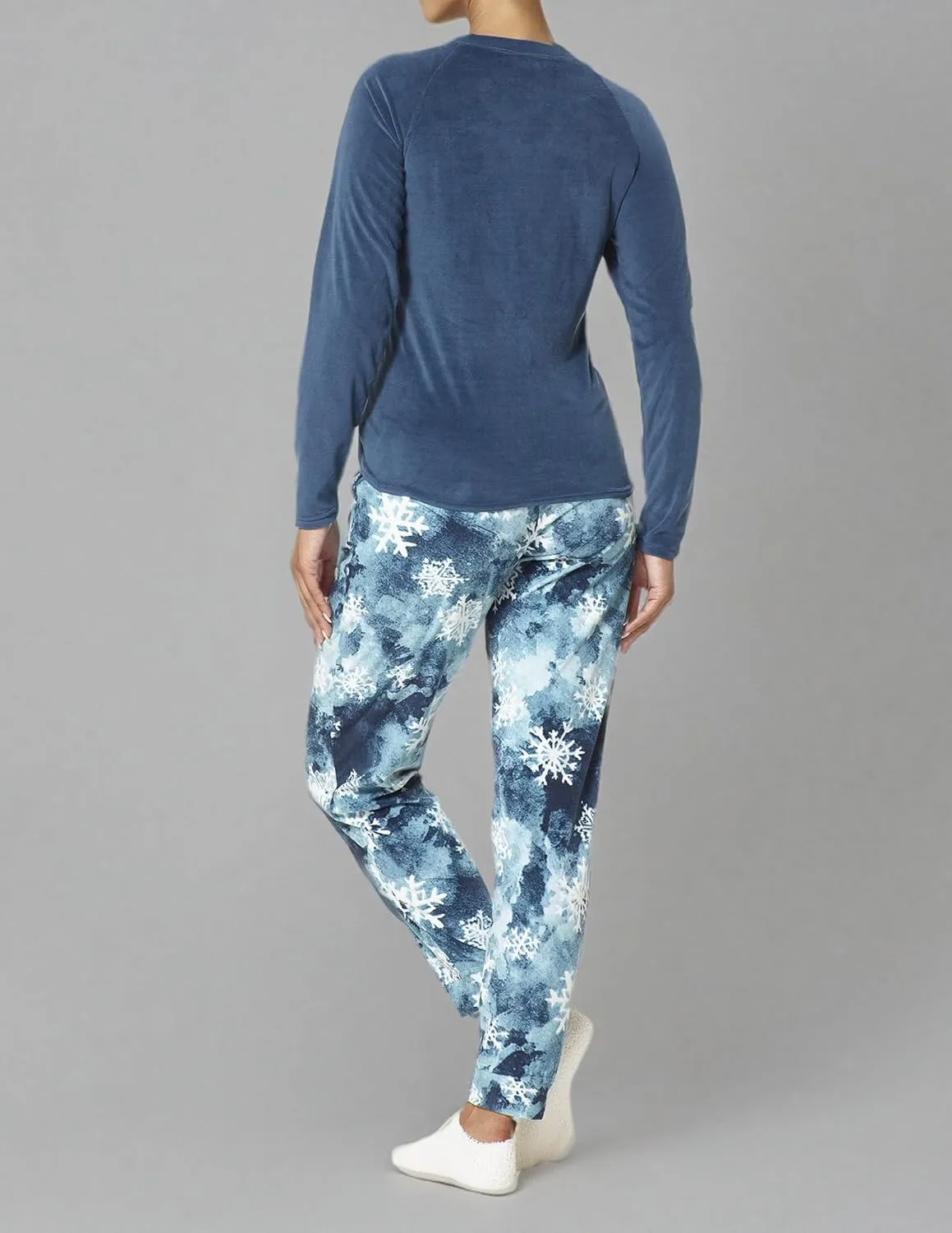 HUE Women's Super Soft Fleece 3 Piece Pajama Set