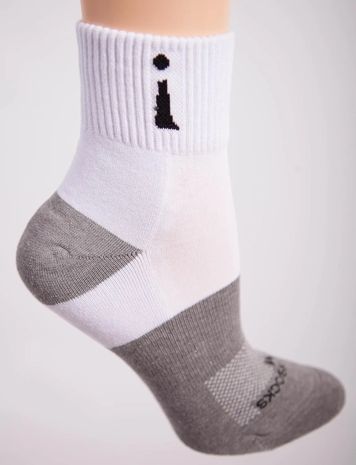 Incrediwear Active Socks – Quarter Socks and Athletic Socks for Men and Women (White, Medium)