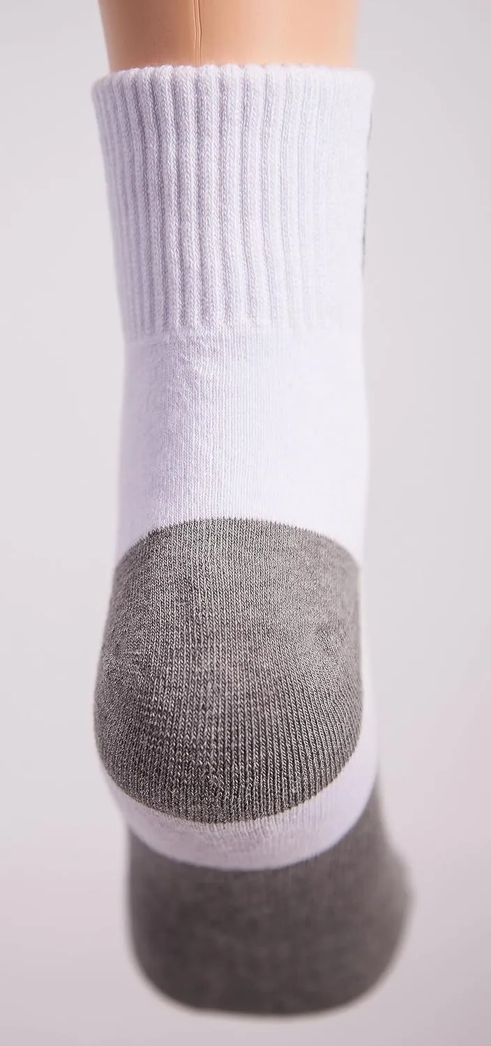 Incrediwear Active Socks – Quarter Socks and Athletic Socks for Men and Women (White, Medium)