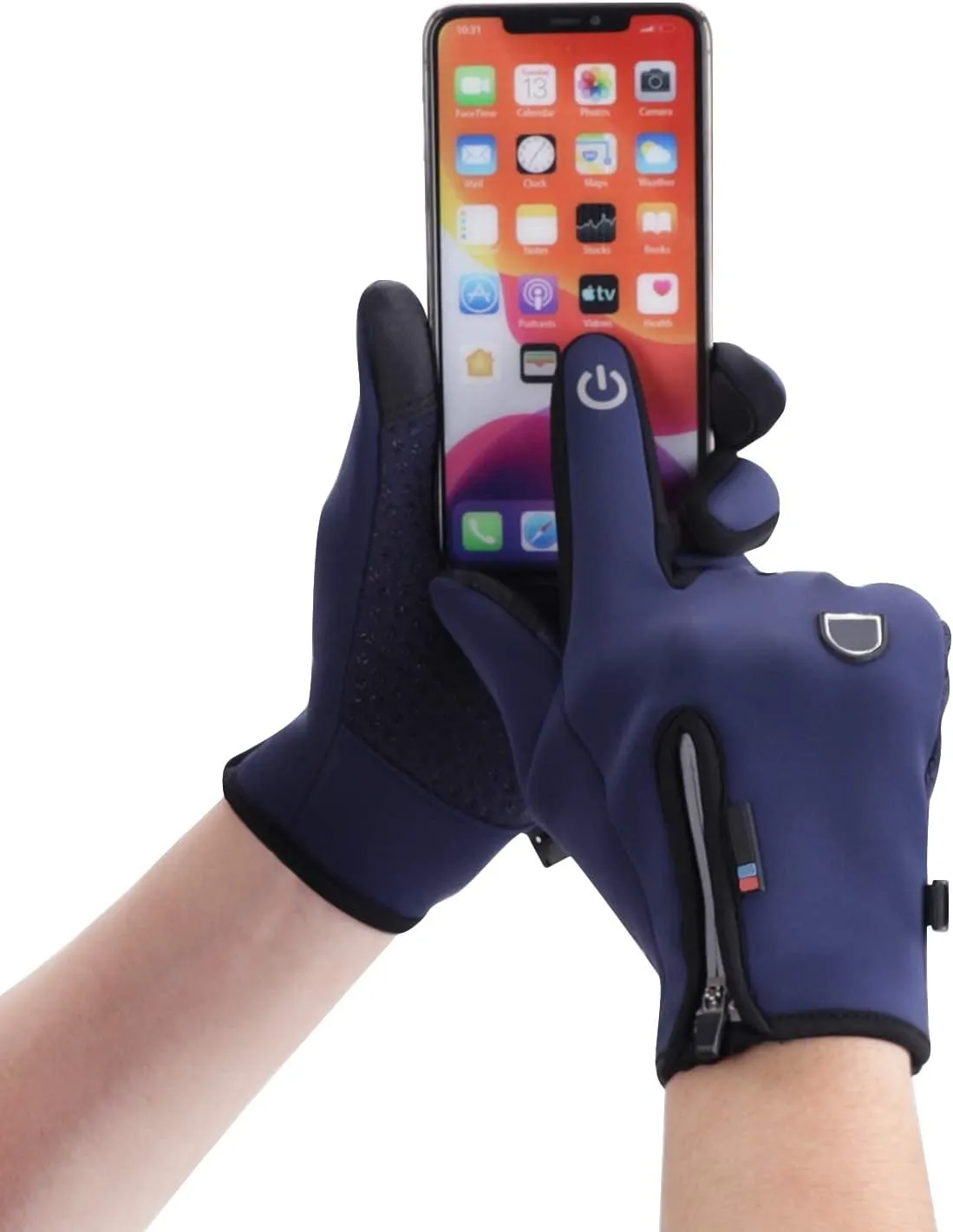 IPENNY Winter Warm Gloves Thermal Waterproof Handwear Mittens Full Finger Touchscreen Anti Slip Mitt Texting Hand for Hiking Skiing