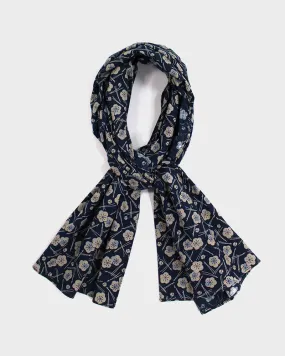 Kiriko Original Scarf, Classic, Indigo Plum and Pine