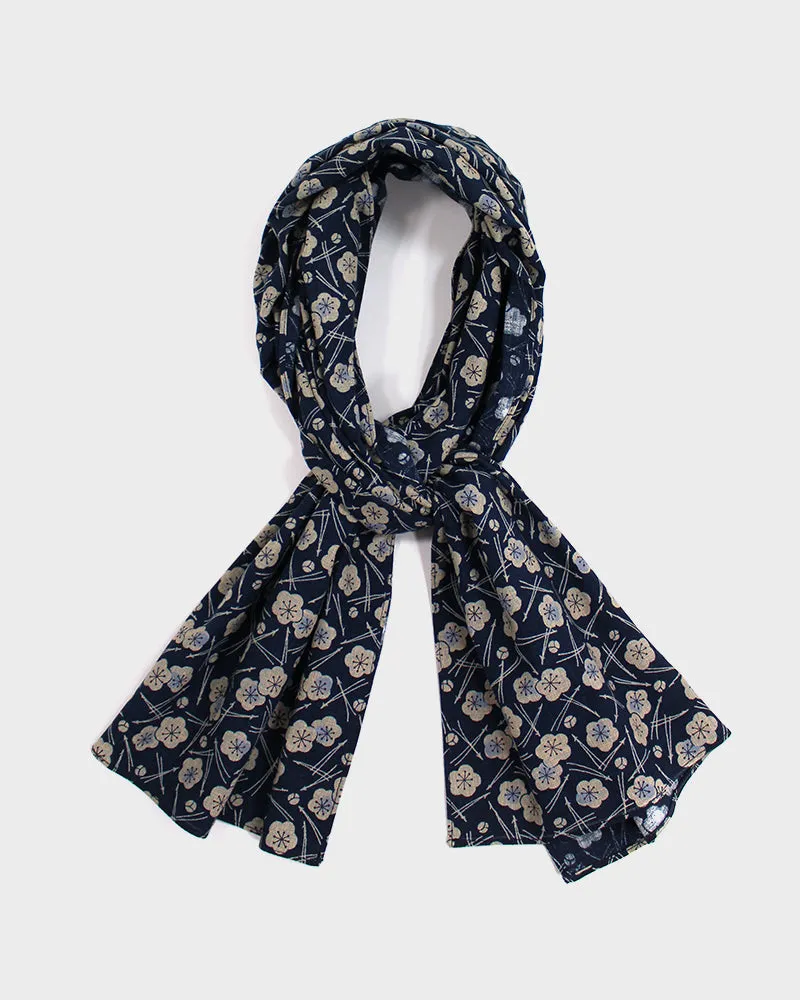 Kiriko Original Scarf, Classic, Indigo Plum and Pine